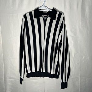 Vintage Black & White Zip Up Size XL